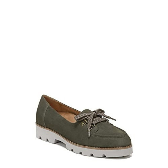 Vionic Teagan Green Nubuck Leather Lace Up Oxford Loafers 7.5 - Picture 1 of 6